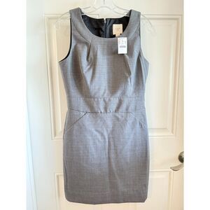 NWT J Crew Factory Gray Sheath Dress with Flaws Size 6